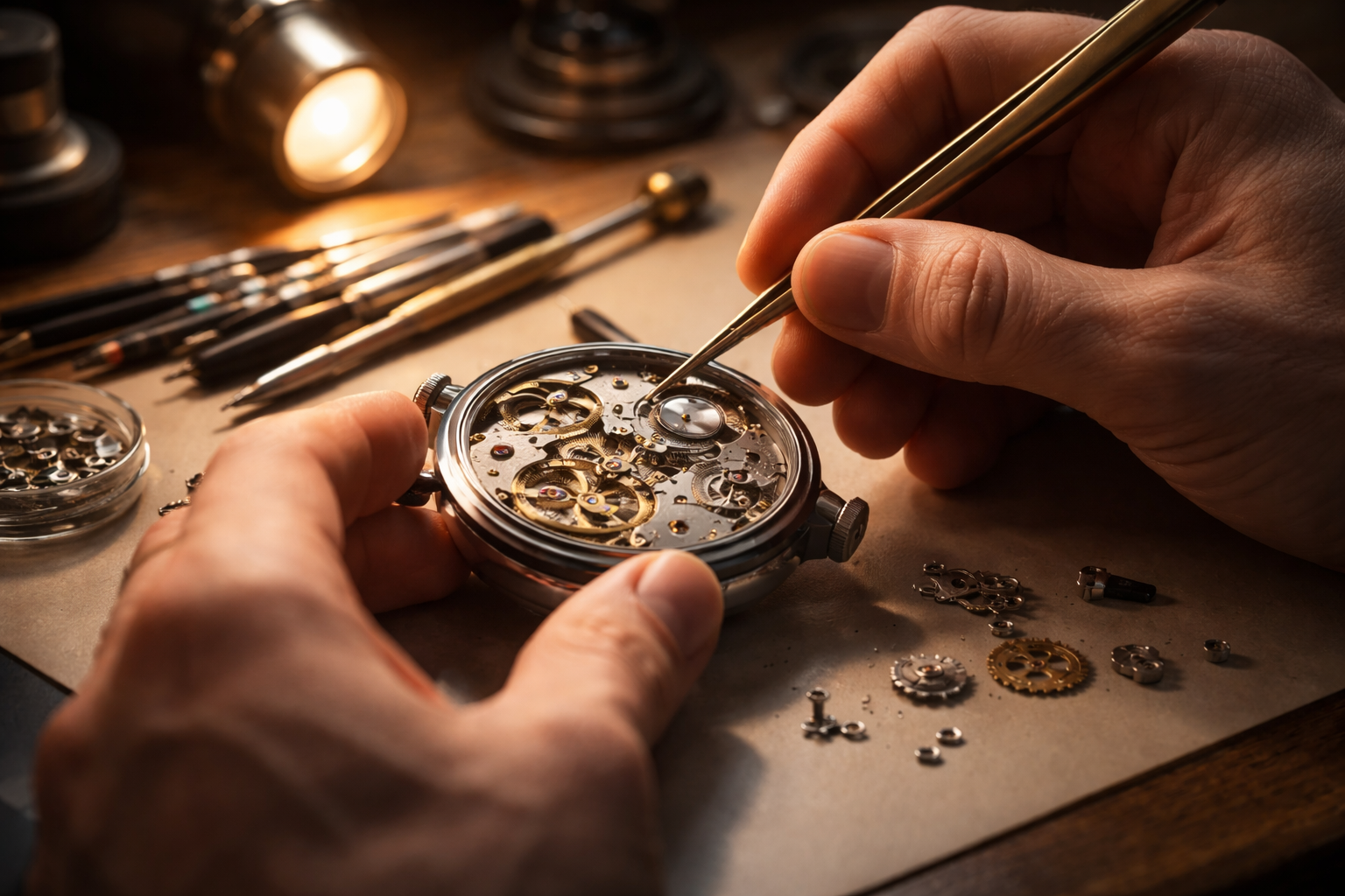 Watchmaker at work